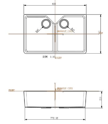 ELLSI COMITE WHITE DOUBLE BELFAST/BUTLER SINK, PDT-000259 ELLSI COMITE WHITE DOUBLE BELFAST/BUTLER SINK, PDT-000259
