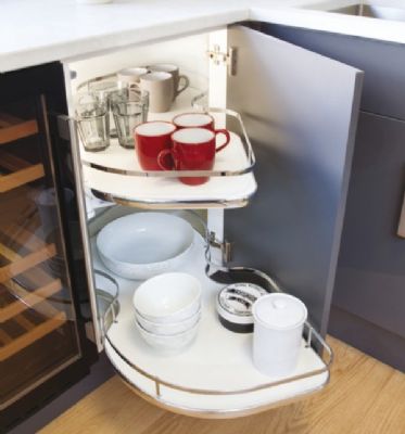 HAFELE CORNER PULL OUT SHELVING UNIT for 800mm BASE/400mm DOOR L/H, 549.42.341