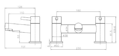 EVO YORK CHROME BATH FILLER TAP, BTAP0304 EVO YORK CHROME BATH FILLER TAP, BTAP0304