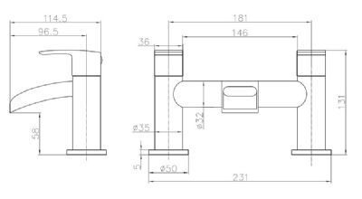 EVO LEYBURN CHROME WATERFALL BATH FILLER TAP, BTAP0704 EVO LEYBURN CHROME WATERFALL BATH FILLER TAP, BTAP0704