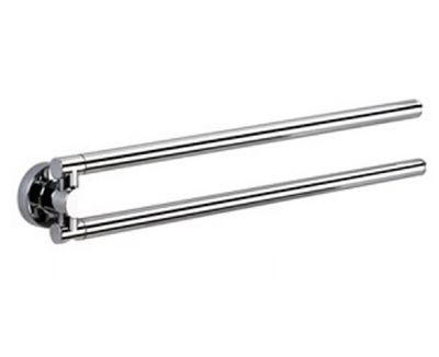ORIGINS LIVING SONIA TECNO PROJECT CHROME BATHROOM DOUBLE SWING/SWIVEL ARM TOWEL RAIL, 116867