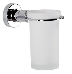 ORIGINS LIVING SONIA TECNO PROJECT CHROME BATHROOM FROSTED GLASS TUMBLER & HOLDER, 116935 ORIGINS LIVING SONIA TECNO PROJECT CHROME BATHROOM FROSTED GLASS TUMBLER & HOLDER, 116935