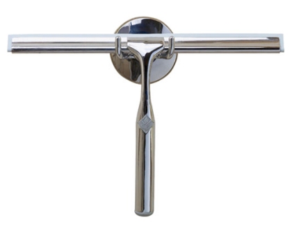 BETTER LIVING PRODUCTS DELUXE CHROME SQUEEGEE with SUCTION HELD HOOK, 17600