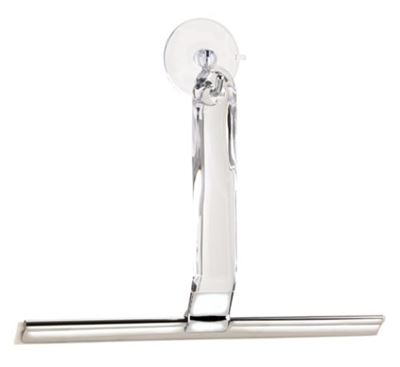 BETTER LIVING PRODUCTS CRYSTAL CLEAR ACRYLIC & CHROME SHOWER SQUEEGEE with SUCTION HELD HOOK, 17800 BETTER LIVING PRODUCTS CRYSTAL CLEAR ACRYLIC & CHROME SHOWER SQUEEGEE with SUCTION HELD HOOK, 17800