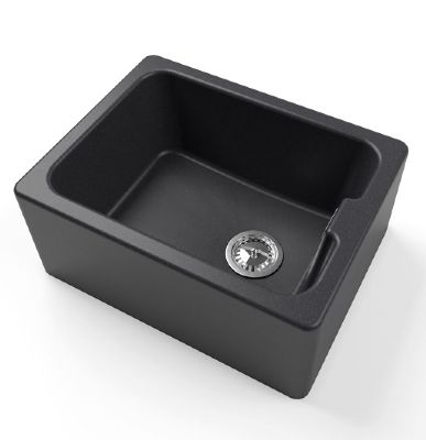 1810 MAYA 595 QUARTZ BELFAST BLACK SINK, MU/595/BEL/BL/1001 1810 MAYA 595 QUARTZ BELFAST BLACK SINK, MU/595/BEL/BL/1001