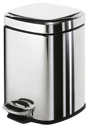 ORIGINS LIVING GEDY POLISHED STAINLESS STEEL 3L SOFT CLOSE PEDAL BIN with SOFT CLOSE LID, 2209-13