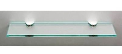 MILLER CLASSIC CHROME BATHROOM 45cm STRAIGHT CLEAR GLASS SHELF, 291220