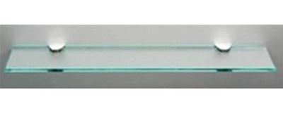 MILLER CLASSIC CHROME BATHROOM 60cm STRAIGHT CLEAR GLASS SHELF, 291420
