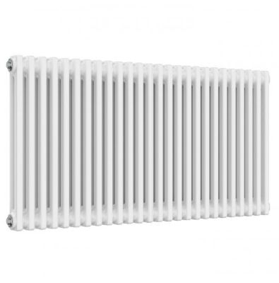 REINA COLONA WHITE 2 COLUMN TRADITIONAL/DESIGNER HORIZONTAL RADIATOR H600mm x W1190mm, 2/C626