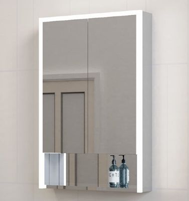 TAILORED POPPY ILLUMINATED DOUBLE DOOR LED MIRROR CABINET with WIRELESS PHONE CHARGER, USB & SHAVER SOCKETS, 3071