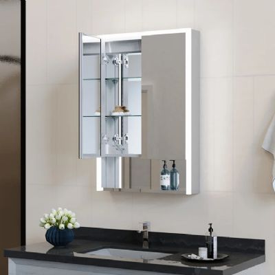 TAILORED POPPY ILLUMINATED DOUBLE DOOR LED MIRROR CABINET with WIRELESS PHONE CHARGER, USB & SHAVER SOCKETS, 3071 TAILORED POPPY ILLUMINATED DOUBLE DOOR LED MIRROR CABINET with WIRELESS PHONE CHARGER, USB & SHAVER SOCKETS, 3071