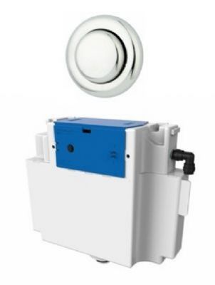 THOMAS DUDLEY VANTAGE SINGLE FLUSH CONCEALED PNEUMATIC CISTERN with 51mm ROYAL BUTTON, 318750