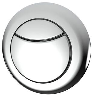 THOMAS DUDLEY DIO CHROME VANTAGE/MINIFLO DUAL FLUSH 51mm ROUND PUSH BUTTON, 322408 (P2G) *SPECIAL OFFER*