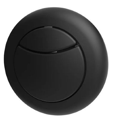 THOMAS DUDLEY DIO MATT BLACK VANTAGE/MINIFLO DUAL FLUSH 51mm ROUND PUSH BUTTON, 371008 (P2G)