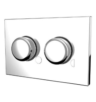 THOMAS DUDLEY PEARL PALM PUSH CHROME VANTAGE/MINIFLO DUAL FLUSH 125mm x 82mm x 23mm PUSH PLATE, 324762 *SPECIAL OFFER*