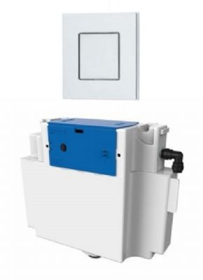 THOMAS DUDLEY VANTAGE SINGLE FLUSH CONCEALED PNEUMATIC CISTERN with 73.5mm PIAZZA BUTTON, 325286