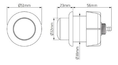 THOMAS DUDLEY TWIN PALM CHROME PUSH VANTAGE/MINIFLO DUAL FLUSH 51mm ROUND PUSH BUTTONS, 327655 THOMAS DUDLEY TWIN PALM CHROME PUSH VANTAGE/MINIFLO DUAL FLUSH 51mm ROUND PUSH BUTTONS, 327655