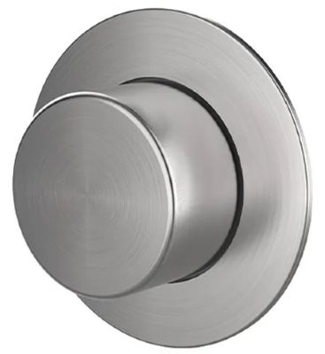 THOMAS DUDLEY REMORA SATIN STAINLESS STEEL VANTAGE/MINIFLO SINGLE 55mm ROUND PUSH BUTTON, 330019