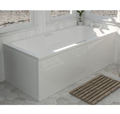 BEAUFORT PORTLAND SINGLE ENDED TWINGRIP WHITE 1700mm x 700mm BEAUFORTE BATH (Reinforced), 42.1025