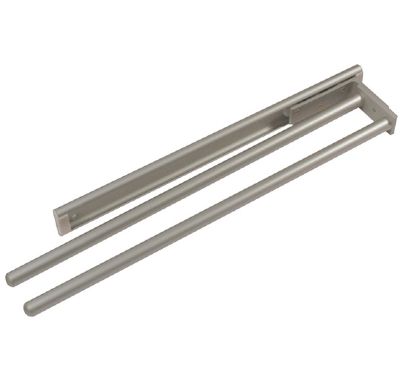 HAFELE 2-ARM SILVER ANODISED ALUMINIUM TOWEL RAIL, 510.50.929