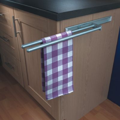 HAFELE 2-ARM SILVER ANODISED ALUMINIUM TOWEL RAIL, 510.50.929 HAFELE 2-ARM SILVER ANODISED ALUMINIUM TOWEL RAIL, 510.50.929