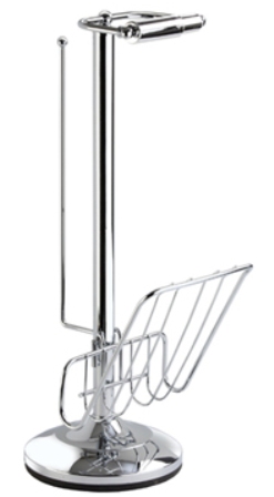 BETTER LIVING PRODUCTS CHROME BATHROOM TOILET CADDY, 54544