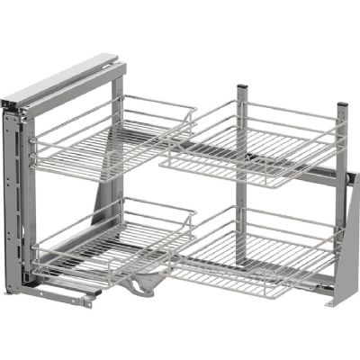 HAFELE VAUTH-SAGEL CLASSIC CHROME LINEAR SOFT CLOSING MAGIC CORNER for 900/1000mm CABINET/450-600mm DOOR, VS COR FOLD L/H, 548.17.011 HAFELE VAUTH-SAGEL CLASSIC CHROME LINEAR SOFT CLOSING MAGIC CORNER for 900/1000mm CABINET/450-600mm DOOR, VS COR FOLD L/H, 548.17.011