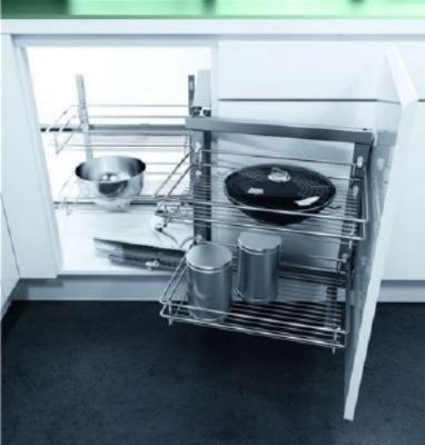 HAFELE VAUTH-SAGEL CLASSIC CHROME LINEAR SOFT CLOSING MAGIC CORNER for 800mm CABINET/400mm DOOR, VS COR FOLD R/H, 548.17.000