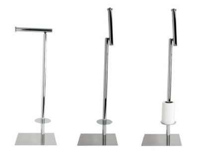 MILLER CLASSIC CHROME BATHROOM FREE STANDING TOILET & SPARE ROLL HOLDER, 5656CH MILLER CLASSIC CHROME BATHROOM FREE STANDING TOILET & SPARE ROLL HOLDER, 5656CH