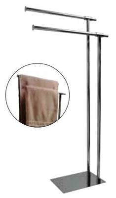 MILLER CLASSIC CHROME BATHROOM FREE STANDING TOWEL HOLDER, 5669CH