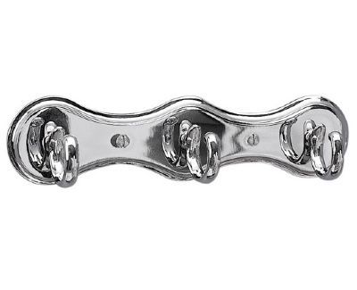 MILLER STOCKHOLM CHROME BATHROOM TREBLE ROBE HOOK, 608C *SPECIAL OFFER*