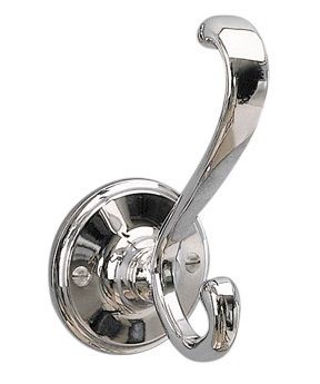 MILLER STOCKHOLM CHROME BATHROOM DOUBLE ROBE HOOK, 612C (P2G)