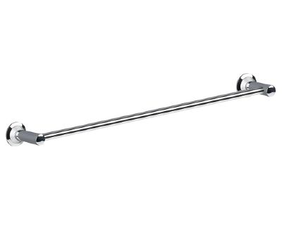 MILLER METRO SATIN CHROME & CHROME BATHROOM 50.5cm SINGLE TOWEL RAIL, 6306C-S