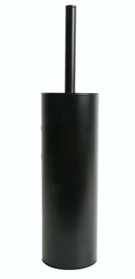 MILLER CLASSIC MATT BLACK BATHROOM FREE STANDING or WALL HUNG TOILET BRUSH SET, 648B