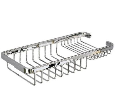 MILLER CLASSIC CHROME BATHROOM SOAP & SPONGE BASKET, 653C