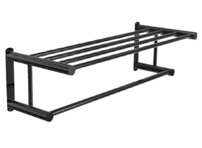 MILLER CLASSIC MATT BLACK BATHROOM WALL MOUNTED TOWEL RACK, 667B