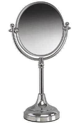 MILLER CLASSIC CHROME BATHROOM 3x MAGNIFYING ROUND FREESTANDING MIRROR, 682C