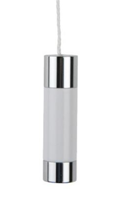 MILLER CLASSIC CHROME & WHITE BATHROOM ROUND LIGHT PULL, 6996C (P2G)