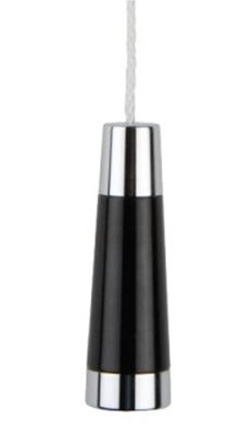 MILLER CLASSIC CHROME & BLACK BATHROOM CONICAL LIGHT PULL, 6997C (P2G)
