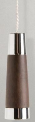MILLER CLASSIC CHROME & SOLID DARK OAK BATHROOM CONICAL LIGHT PULL, 699C