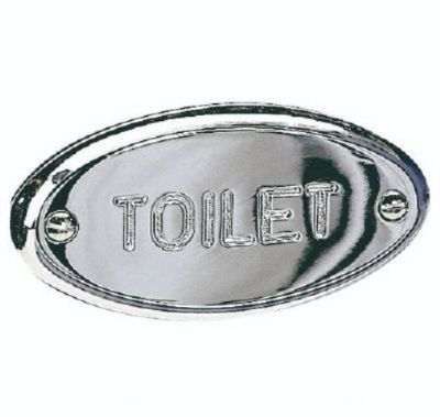 MILLER STOCKHOLM CHROME TOILET SIGN, 722C