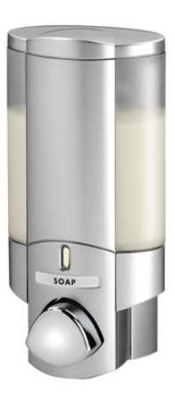 BETTER LIVING PRODUCTS AVIVA 1 SATIN SILVER/TRANSLUCENT SINGLE DISPENSER, 76130