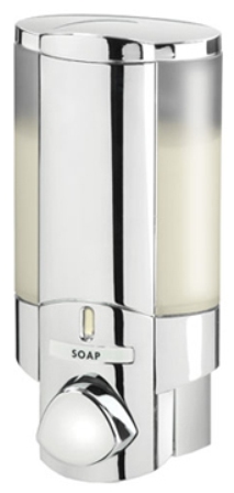 BETTER LIVING PRODUCTS AVIVA 1 CHROME/TRANSLUCENT SINGLE DISPENSER, 76140