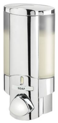 BETTER LIVING PRODUCTS SINGLE AVIVA CHROME/TRANSLUCENT LOCKABLE DISPENSER, 36144
