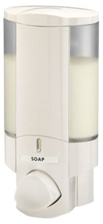 BETTER LIVING PRODUCTS AVIVA 1 WHITE/TRANSLUCENT SINGLE DISPENSER, 76150