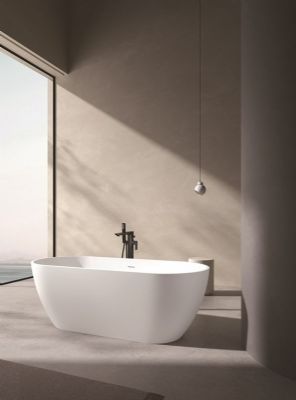TAILORED AMALFI MODERN WHITE 1650mm x 700mm FREESTANDING BATH with WASTE, 8001 TAILORED AMALFI MODERN WHITE 1650mm x 700mm FREESTANDING BATH with WASTE, 8001