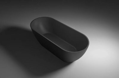 TAILORED NERO MODERN MATT BLACK 1650mm x 700mm FREESTANDING BATH with WASTE, 8002 TAILORED NERO MODERN MATT BLACK 1650mm x 700mm FREESTANDING BATH with WASTE, 8002