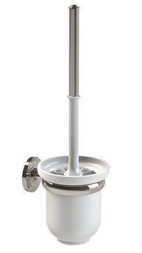 MILLER OSLO POLISHED NICKEL BATHROOM WALL MOUNTED TOILET BRUSH SET, 8021MN *SPECIAL OFFER*