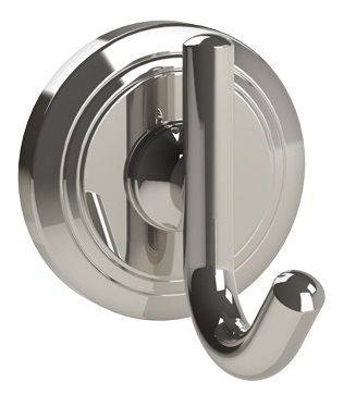 MILLER OSLO POLISHED NICKEL BATHROOM SINGLE ROBE HOOK, 8022MN (P2G)