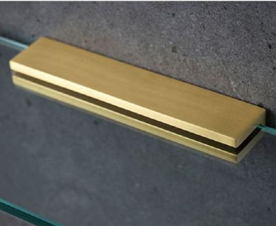 MILLER CLASSIC BRUSHED BRASS BATHROOM 40cm STRAIGHT CLEAR GLASS SHELF, 810240/8102MP1 MILLER CLASSIC BRUSHED BRASS BATHROOM 40cm STRAIGHT CLEAR GLASS SHELF, 810240/8102MP1